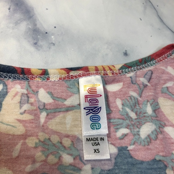 Lularoe Brushed Pastel Floral Classic Tee - Picture 5 of 7